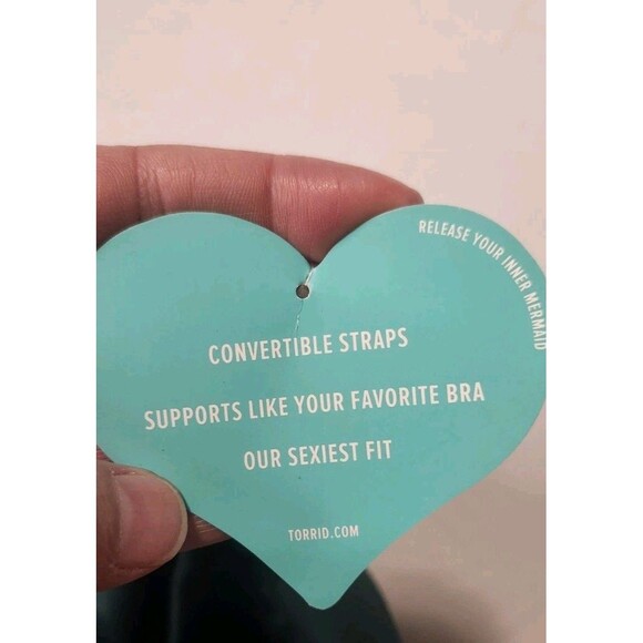 Torrid Underwire Peplum Tankini Top Hunter Green Size 0 Cup F New Swimwear Nice - Picture 7 of 9